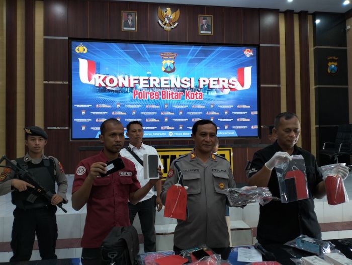 Residivis! Maling Konter HP di Ponggok Blitar Gagal Nikmati Hasil Curiannya