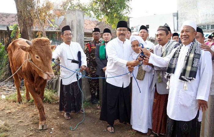 Atas Nama Pemkot Pasuruan, Gus Ipul Kurban 2 Sapi