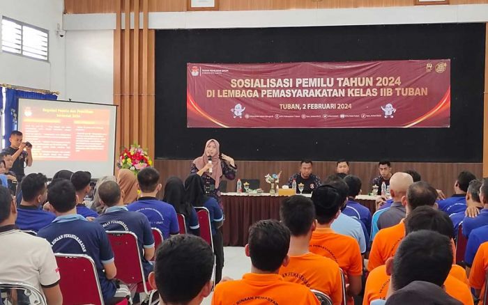 Ratusan Napi di Tuban Terima Sosialisasi Pemilu 2024 dari KPU