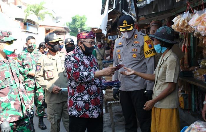 ​Persiapkan New Normal, Pasar Tradisional Kota Blitar Disidak Pemkot dan Forkopimda