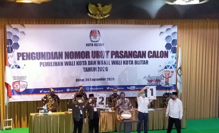 ​Pengundian Nomor Urut Pilwali Blitar: Putra Mantan Wali Kota Nomor 1, Petahana Nomor 2