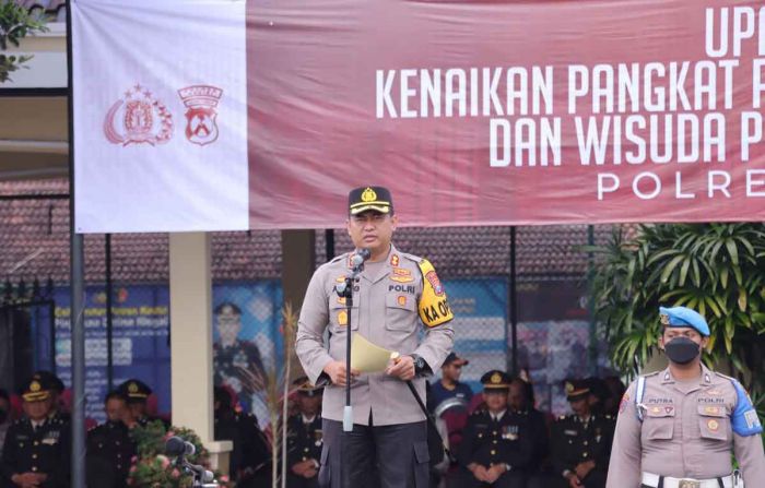 Polres Kediri Gelar Uparaca Kenaikan Tingkat untuk 66 Personel