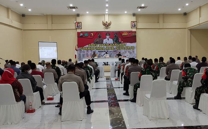 Gelar Evaluasi PPKM Darurat, Satgas Covid-19 Sidoarjo Masih Banyak Temukan Pelanggaran