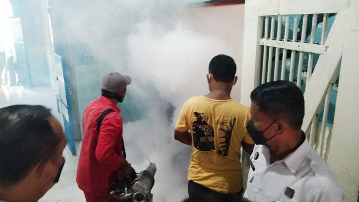 Cegah Penyebaran Penyakit Demam Berdarah, Lapas Ngawi Difogging