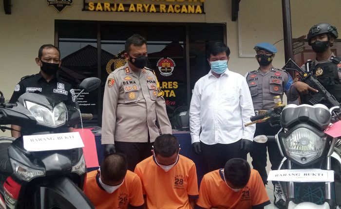 Polres Madiun Kota Ringkus Tiga Maling Motor, Dua Kali Beraksi di Kecamatan Sawahan