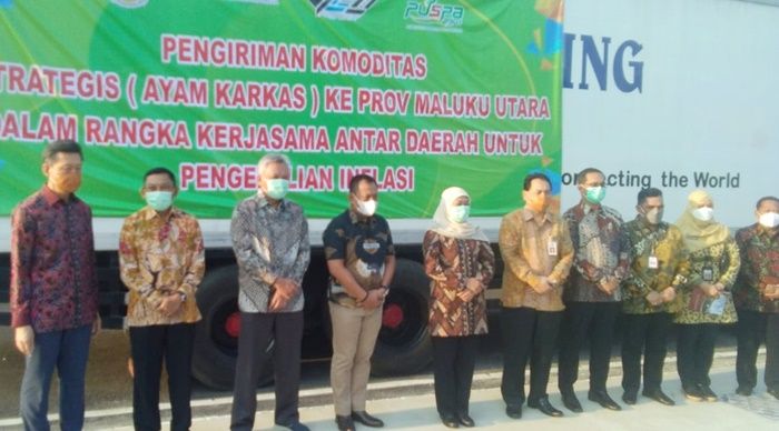 Lanjutkan Misi Dagang, Pemprov Jatim Kirim 15,5 Ton Ayam Karkas ke Maluku Utara