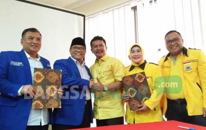 Teken Kerjasama Pilkada 2018 dengan Golkar, PAN Jombang Ajukan Duet Nyono-Ali Fikri