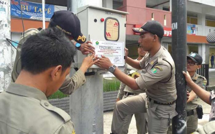 8 Tower dan 1 Minimarket di Kota Malang Disegel Satpol PP