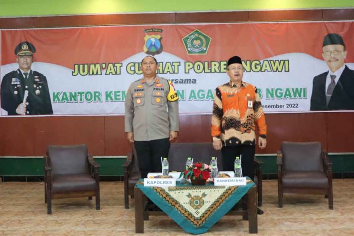 Giat Jumat Curhat, Kapolres Ngawi Bersama Kemenag Tampung Aspirasi Masyarakat