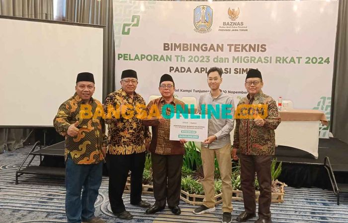 Peduli Palestina, Baznas Jatim Salurkan Bantuan Segini dari PT Inteko