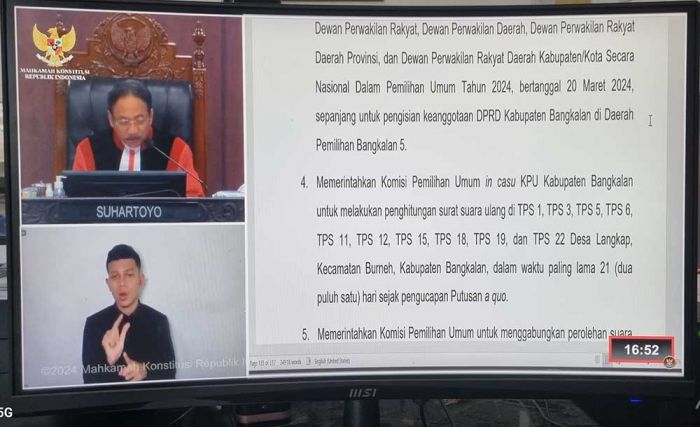 MK Perintahkan Penghitungan Ulang Surat Suara di 10 TPS Desa Langkap