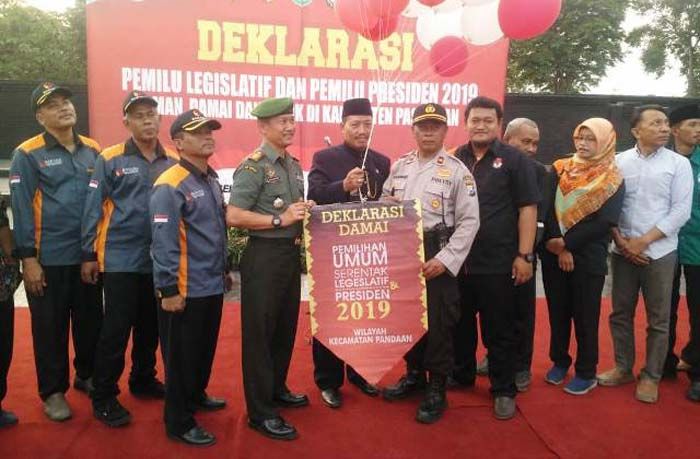 Gelar Deklarasi Pemilu 2019 Aman, Damai dan Sejuk, Kapolsek Pandaan Tak Ingin Pilkada Diulang