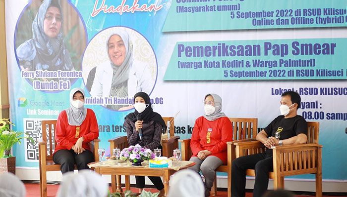 Buka Seminar Pencegahan Kanker pada Wanita, Ketua YKI Kota Kediri Ajak Perempuan Tak Takut Pap Smear