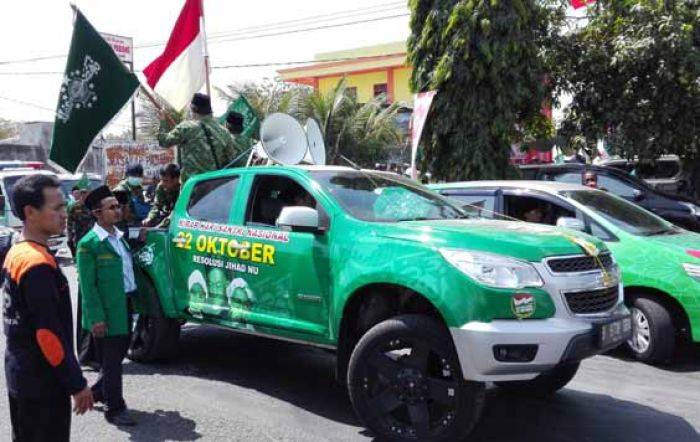 Sambut Penetapan Hari Santri, PCNU-Ansor Gresik Gelar Kirab