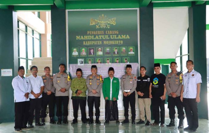 Sambung Tali Silaturahim, Kapolres Mojokerto Kota Kunjungi Kantor PCNU Kabupaten Mojokerto