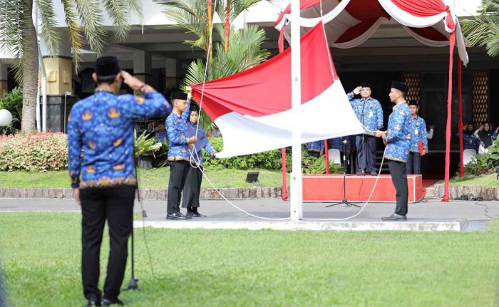 Puncak Peringatan HUT ke-52 Korpri, Pemkot Kediri Gelar Upacara Bendera