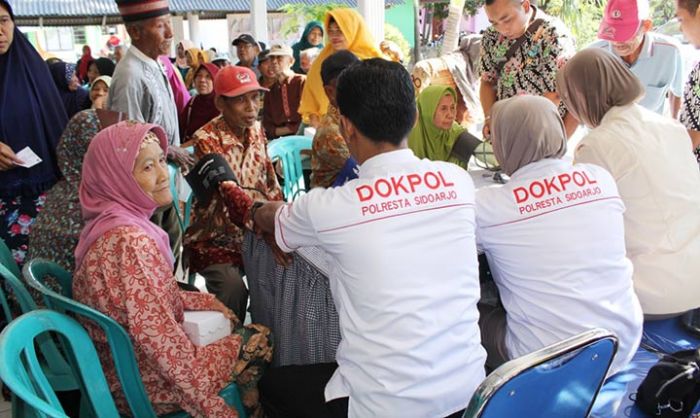 Beginilah Pengobatan Gratis Polresta Sidoarjo Peringati Hari Bhayangkara ke-73