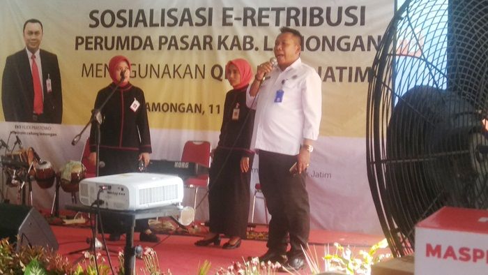 Gandeng Bank Jatim, Perumda Pasar Lamongan Terapkan E-Retribusi