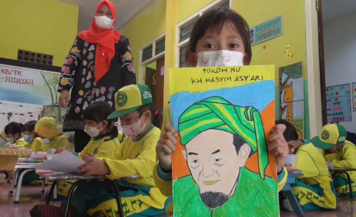 Peringati Hari Santri Nasional, TK Al-Hidayah Sidoarjo Gelar Lomba Mewarnai Tokoh Pendiri NU