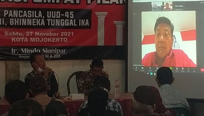 Mindo Sianipar Hadiri Sosialisasi 4 Pilar yang Digelar DPC PDIP Kota Mojokerto