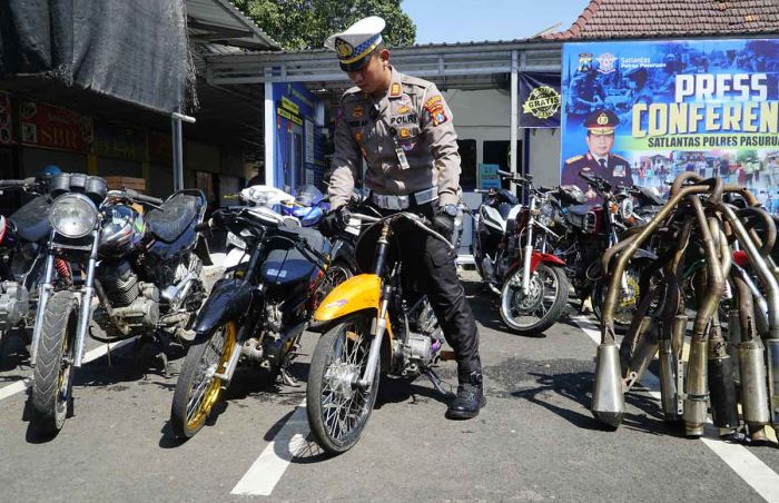 Resahkan Masyarakat saat Ramadhan, Satlantas Polres Pasuruan Amankan Ranmor Balap Liar