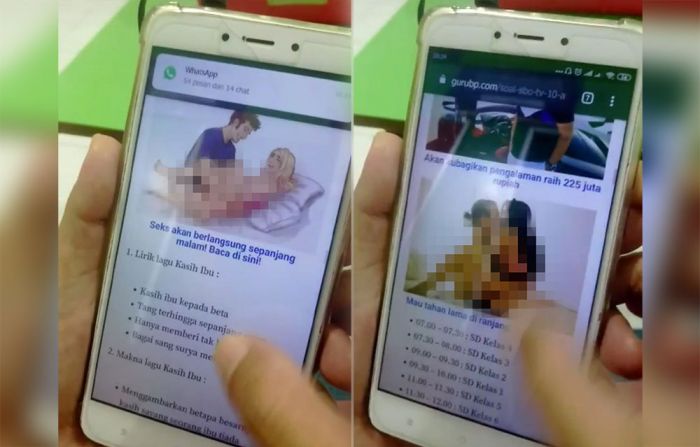 Heboh, Materi Belajar Daring Siswa SD Disisipi Iklan Porno