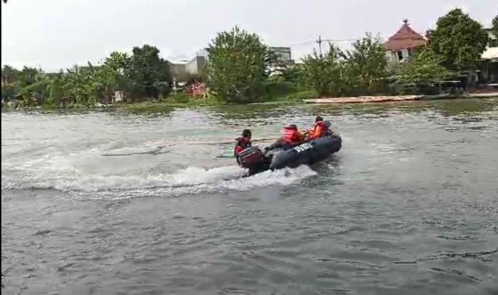 Hari ke-2 Pencarian Balita Tenggelam di Sungai Rolak Surabaya, Petugas Sisir Area Eceng Gondok