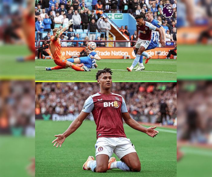 Hasil Liga Inggris: Aston Villa Bekuk Brighton and Hove Albion 6-1