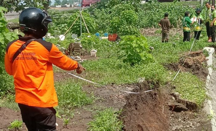 Plengsengan Masangan Pasuruan Tergerus Banjir, Warga Mulai Was-Was