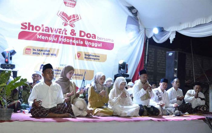 Menangkan Ganjar-Mahfud, Sholawat dan Doa Bersama Digelar di Sugihwaras Bojonegoro