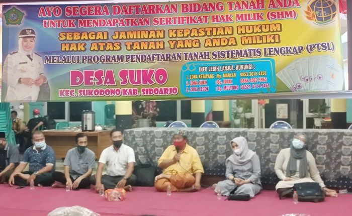 Tasyakuran dan Tumpengan Awali Rakor Panitia PTSL Desa Suko Sidoarjo