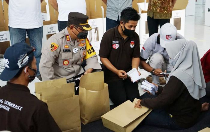 Pastikan Keamanan Surat Suara, Polisi Cek Gudang Logistik KPU Kabupaten Blitar