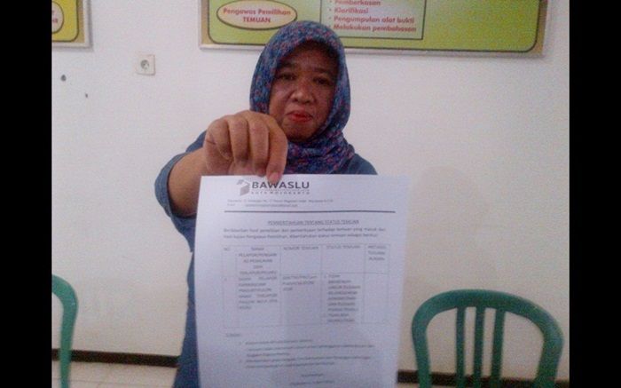 Panwaslu Kota Mojokerto Umumkan Status Paslon Nomor 4