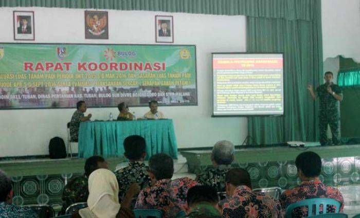 Evaluasi Penyerapan Gabah, Kodim 0811 Tuban Undang Bulog dan Dinas Pertanian