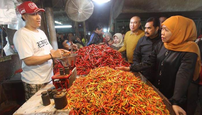 Temukan Harga Cabai Anjlok, Khofifah Minta Bupati Wali Kota untuk Lakukan Gerakan Borong Cabai