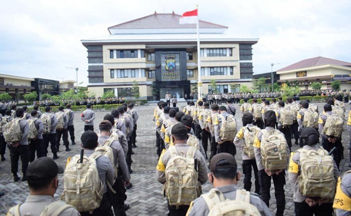 Kapolresta Sidoarjo Pimpin Apel Pergeseran Pasukan Pengamanan TPS Pilkada 2020