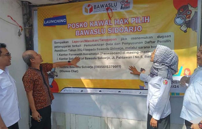Bawaslu Sidoarjo Launching Posko Kawal Hak Pilih Pilkada 2024