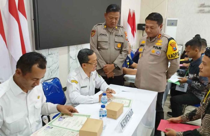 Kapolres Ngawi Tinjau Verifikasi Penerimaan Calon Anggota Polri