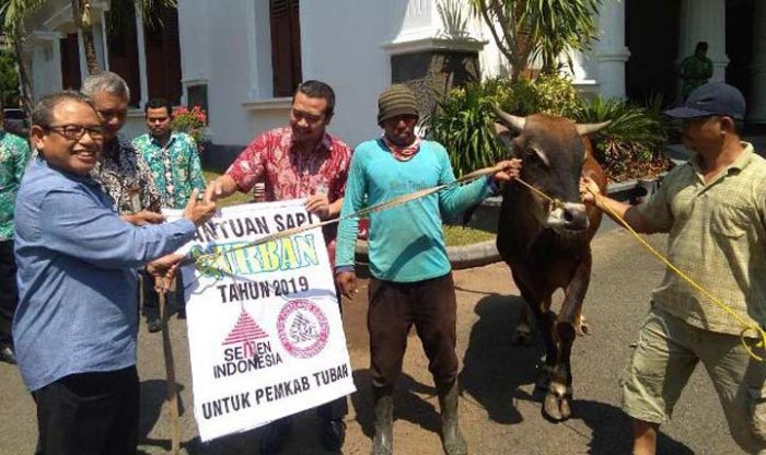 Semen Tuban Istiqomah Salurkan Hewan Qurban pada Pemkab dan Masyarakat