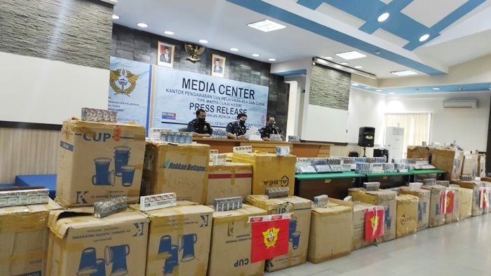 Bea Cukai Kediri Rilis Hasil Operasi BKC Ilegal, Amankan 816 Ribu Batang Rokok Tanpa Pita Cukai