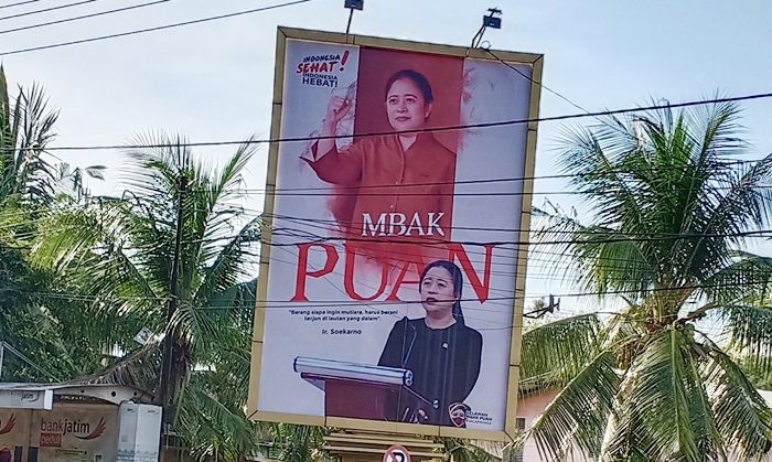 Ratusan Baliho dan Banner Puan Maharani Mulai Bertebaran di Gresik