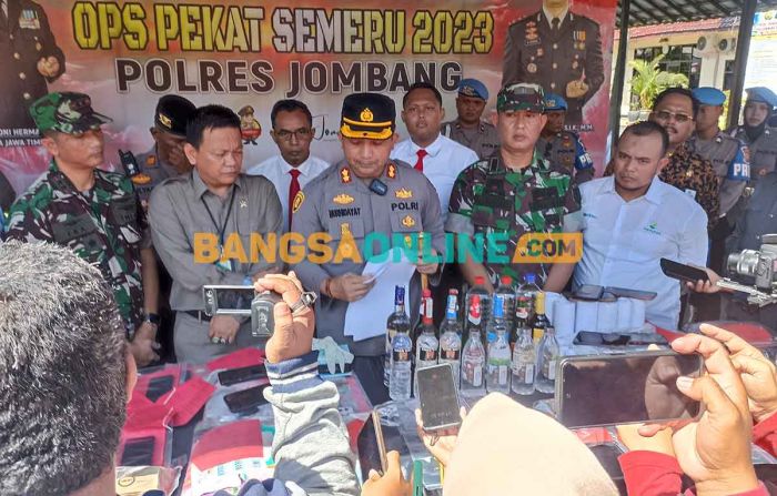 Operasi Pekat 2023, Polres Jombang Amankan 82 Tersangka