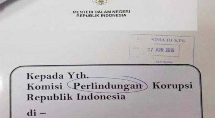 Heboh Surat Kemendagri ke KPK yang Ditulis Komisi Perlindungan Korupsi 