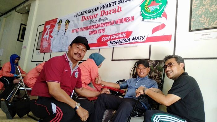 Sambut HUT ke-74 Kemerdekaan RI, Pemkab Pamekasan Gelar Berbaur dan Donor Darah