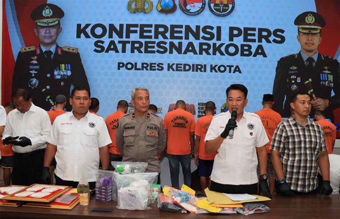 Selama Juli-Agustus 2024, Satresnarkoba Polres Kediri Kota Ungkap 10 Kasus dan Amankan 12 Tersangka