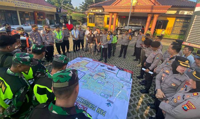 458 Petugas Gabungan Dilibatkan dalam Pengamanan Pengesahan PSHT di Kota Blitar