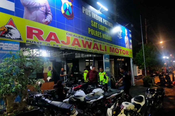 Satlantas Polres Ngawi Amankan 30 Motor Knalpot Brong