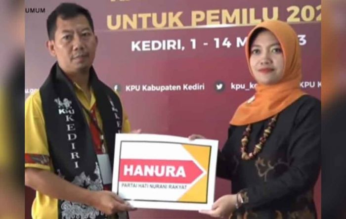 Hanura Jadi Partai Pertama yang Daftarkan Bacaleg ke KPU Kabupaten Kediri