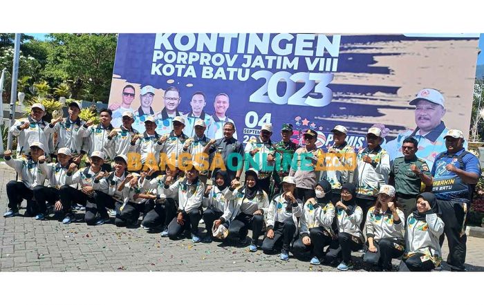 Pj Wali Kota Batu Lepas Kontingen Porprov Jatim 2023