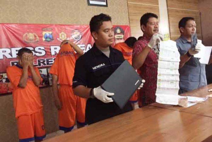 Polres Kediri Ringkus 4 Pelaku Judi Togel Online